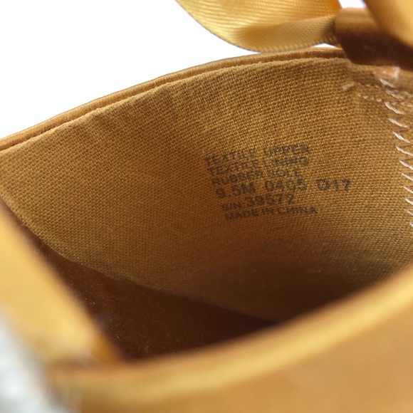 Tory Burch Wedged Espadrille Golden Yellow Sz 9.5M - Picture 3 of 8